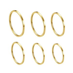 Gold Tone Midi Stacking Rings
