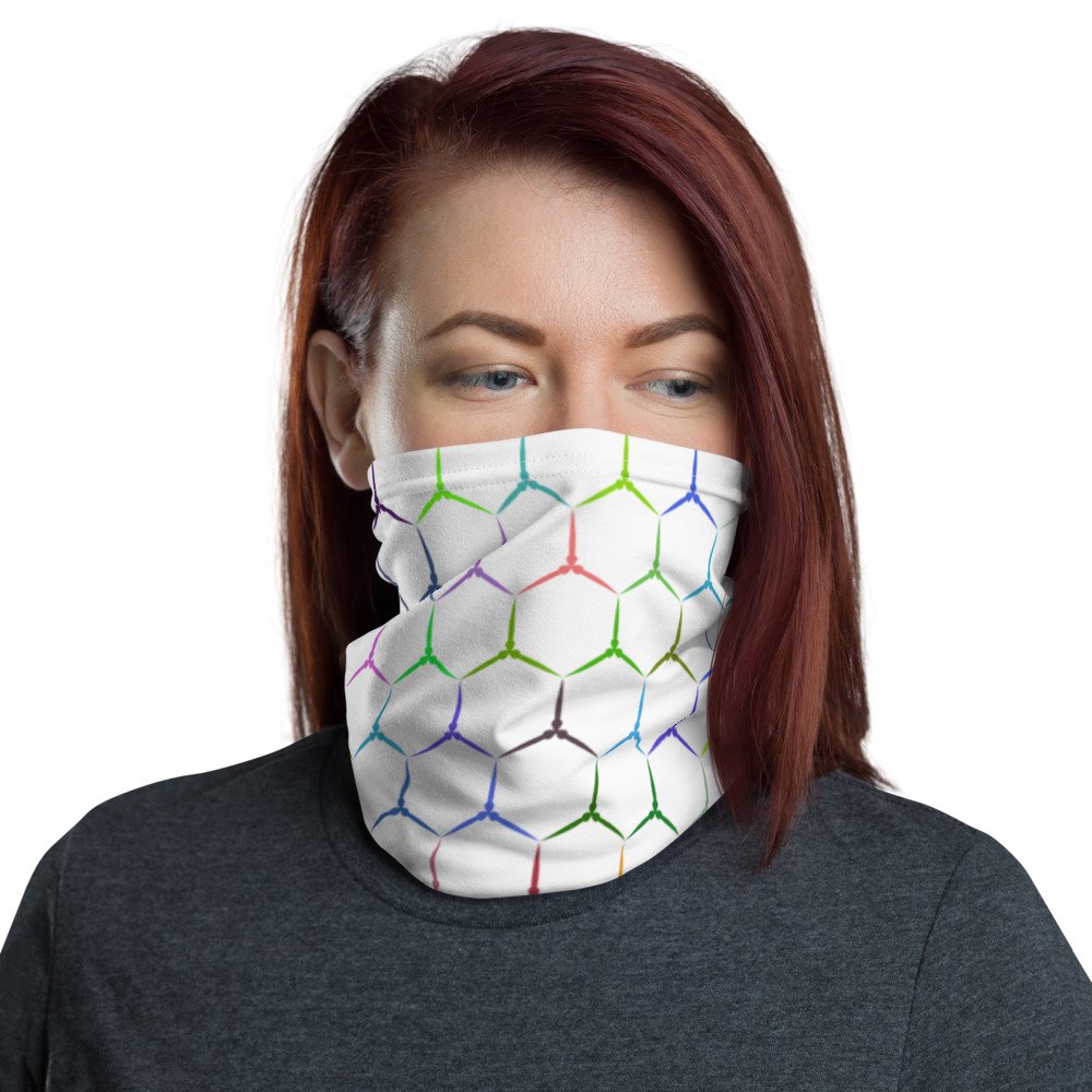 Rainbow Honeycomb Face Covering