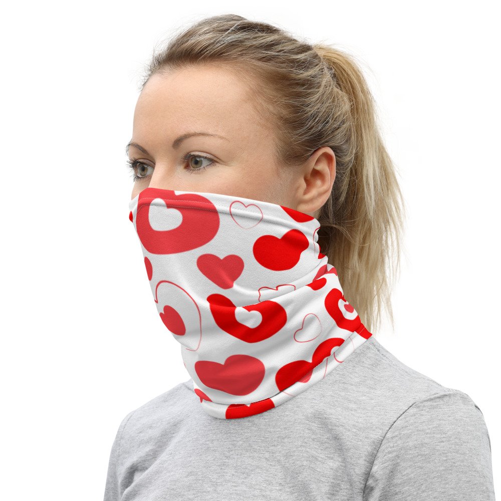Red Hearts Face Covering - Image 3