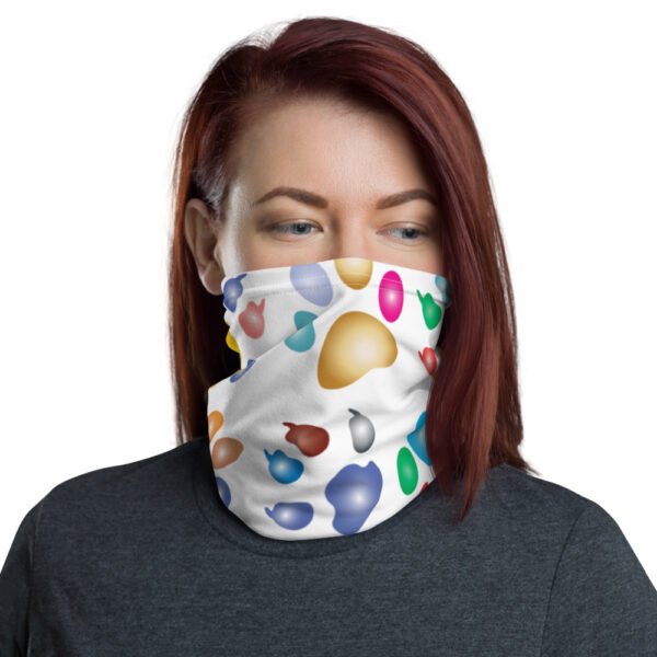 Multi-Colour Paw Print Face Covering