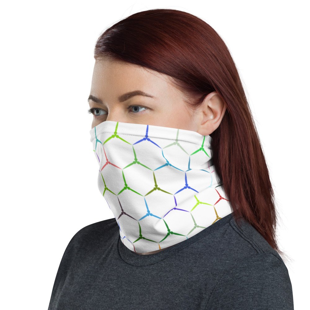 Rainbow Honeycomb Face Covering - Image 2