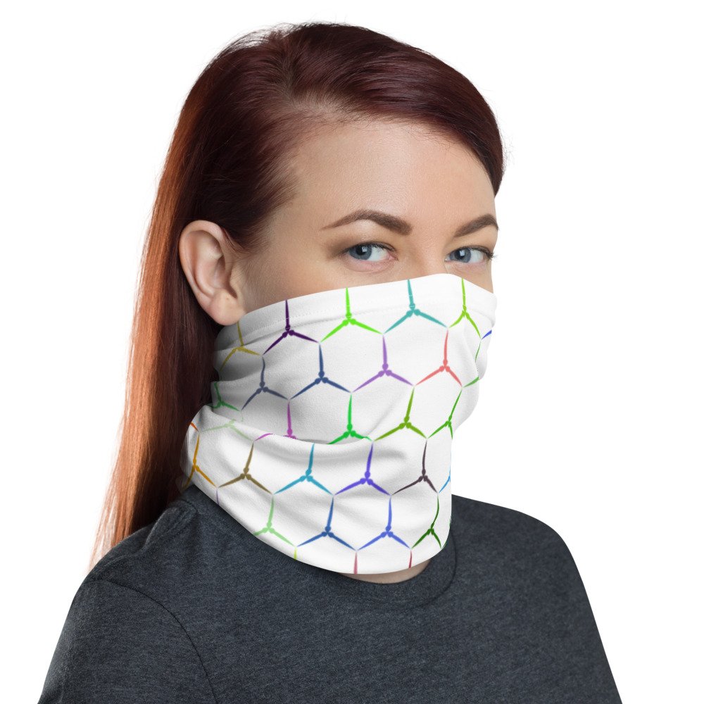 Rainbow Honeycomb Face Covering - Image 3