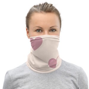 Pink Hearts Face Covering